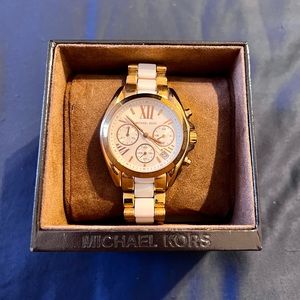 Michael Kors Bradshaw MK5907 Rose Gold and White Dial Watch